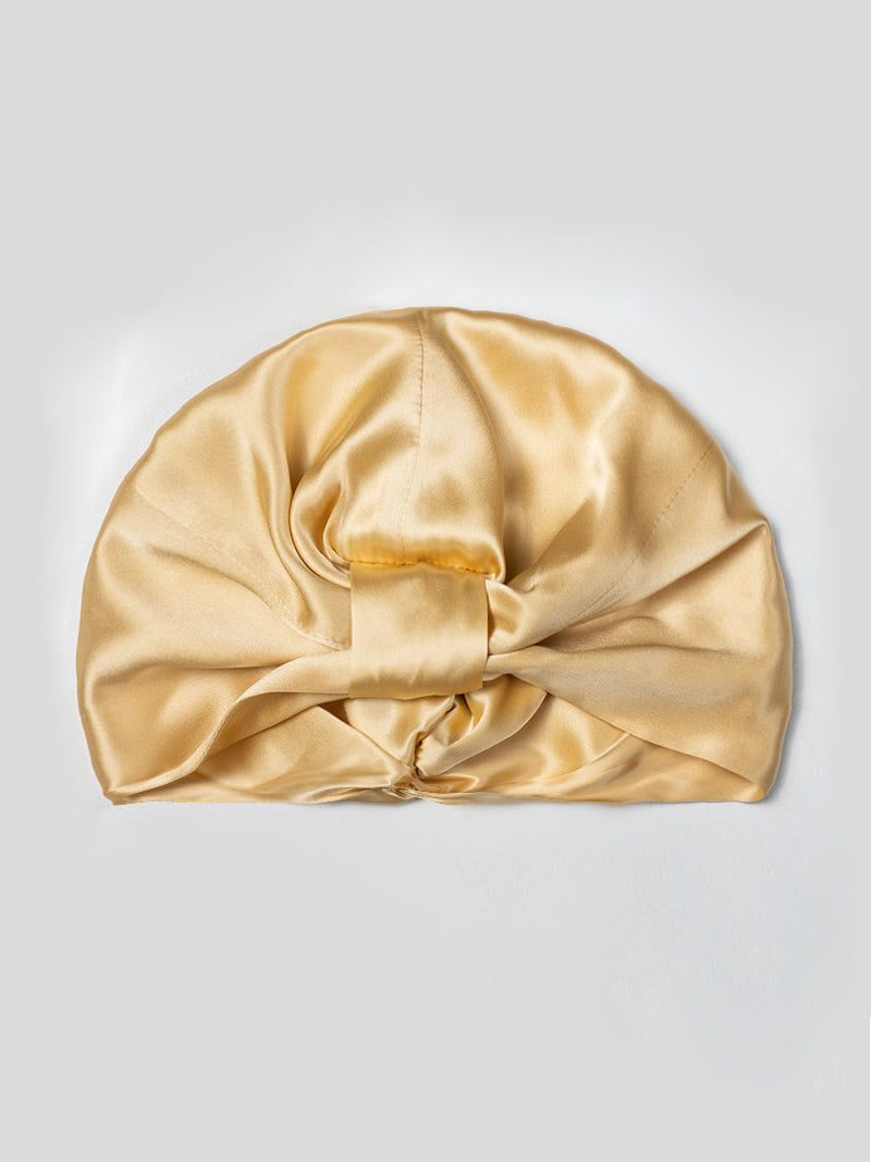 [Champagne] SilkSilky-AU Pure Silk Sleep Cap 005