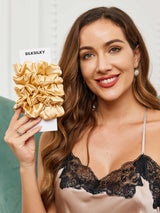[Champagne] SilkSilky-AU Scrunchie 001