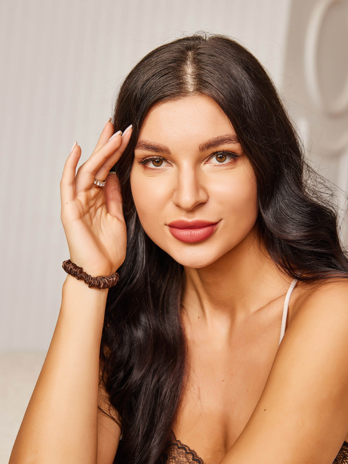 [Coffee] SilkSilky-AU 19Momme Pure Silk Scrunchie 002
