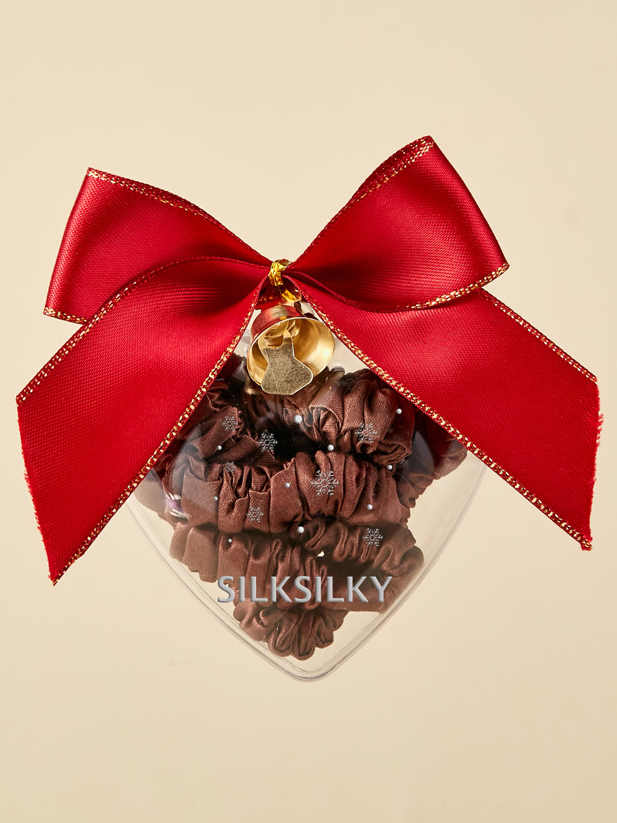 [Coffee] SilkSilky-AU Pure Silk Scrunchie 001