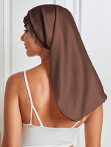 [Coffee] SilkSilky-AU Pure Silk Sleep Cap 006