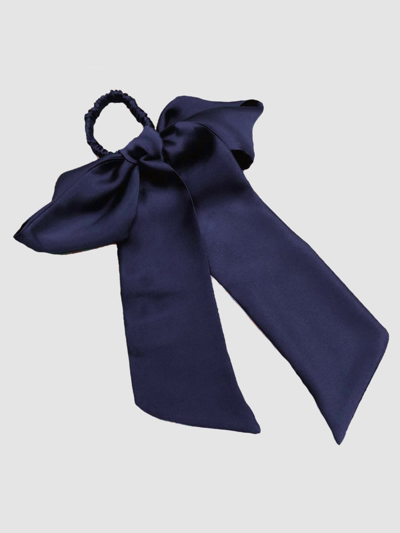 [Dark Blue] SilkSilky-AU 19Momme Pure Silk Scrunchie 002