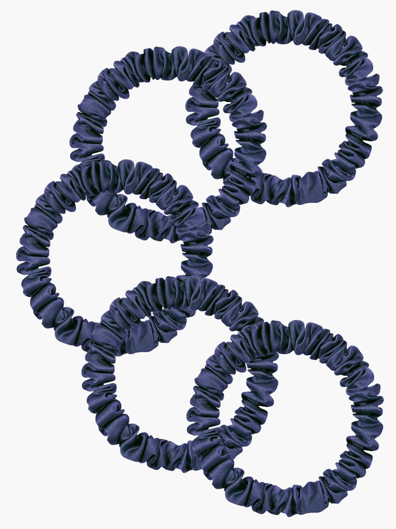 [Dark Blue] SilkSilky-AU 19Momme Pure Silk Scrunchie 003
