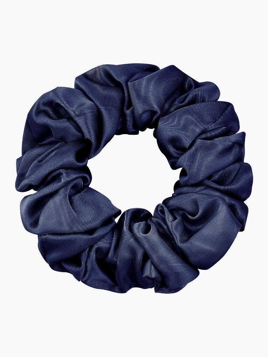 [Dark Blue] SilkSilky-AU 19Momme Pure Silk Scrunchie 004