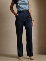 [Dark Blue] SilkSilky-AU 19Momme Silk Womens Pants 001