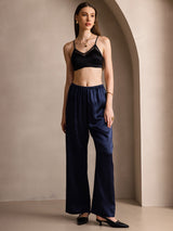 [Dark Blue] SilkSilky-AU 19Momme Silk Womens Pants 008,