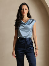 [Dark Blue] SilkSilky-AU 19Momme Silk Womens Pants 009