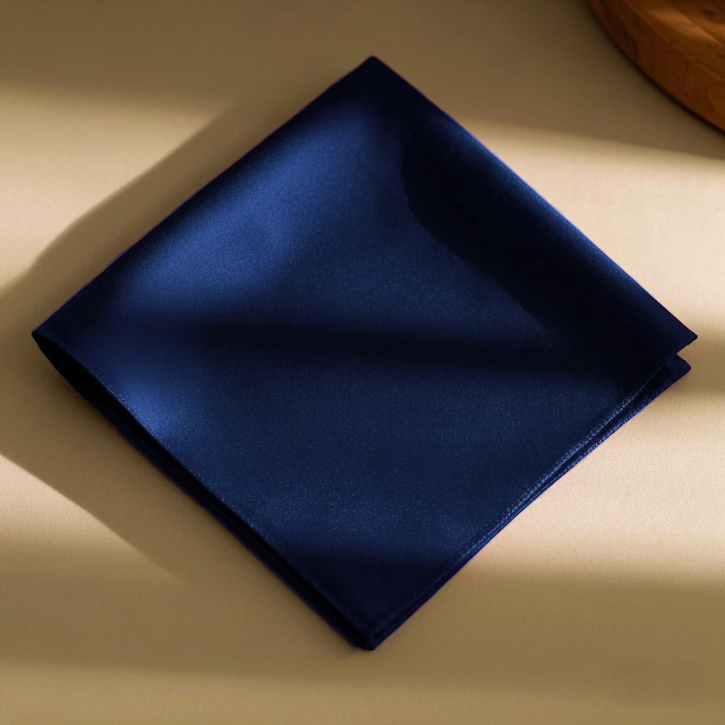 [Dark Blue] SilkSilky-AU Pure Silk Scarf 002