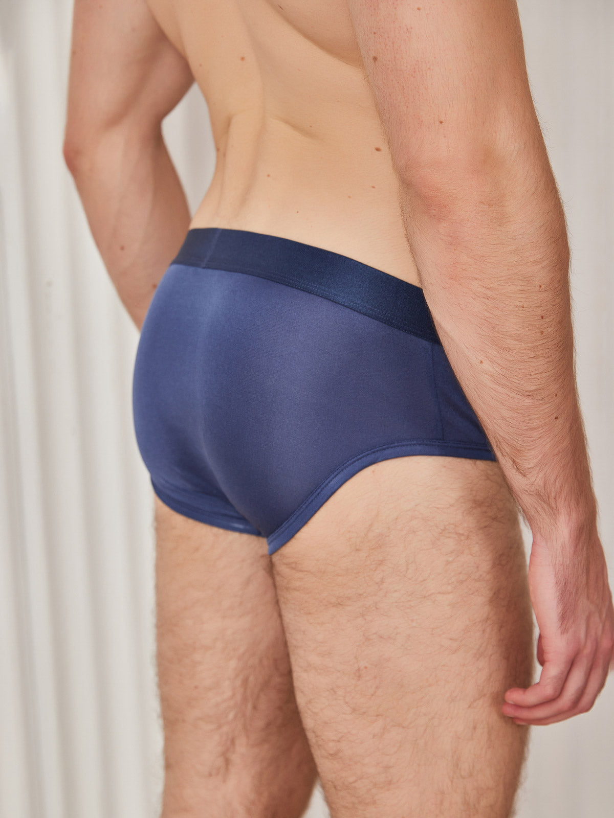 [Dark Blue] SilkSilky-AU Silk Knitted Mens Underwear 003