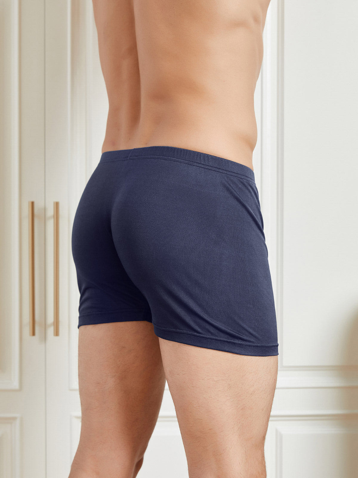 [Dark Blue] SilkSilky-AU Silk Knitted Mens Underwear 005