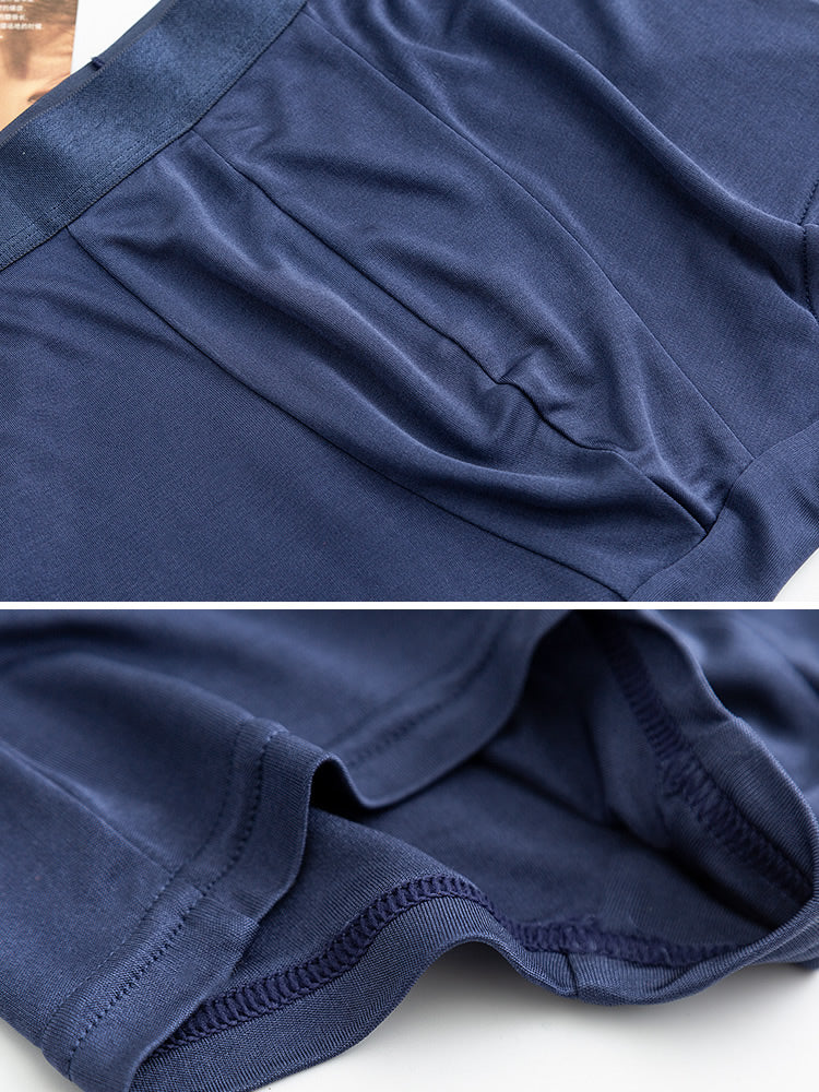 [Dark Blue] SilkSilky-AU Silk Knitted Mens Underwear 007