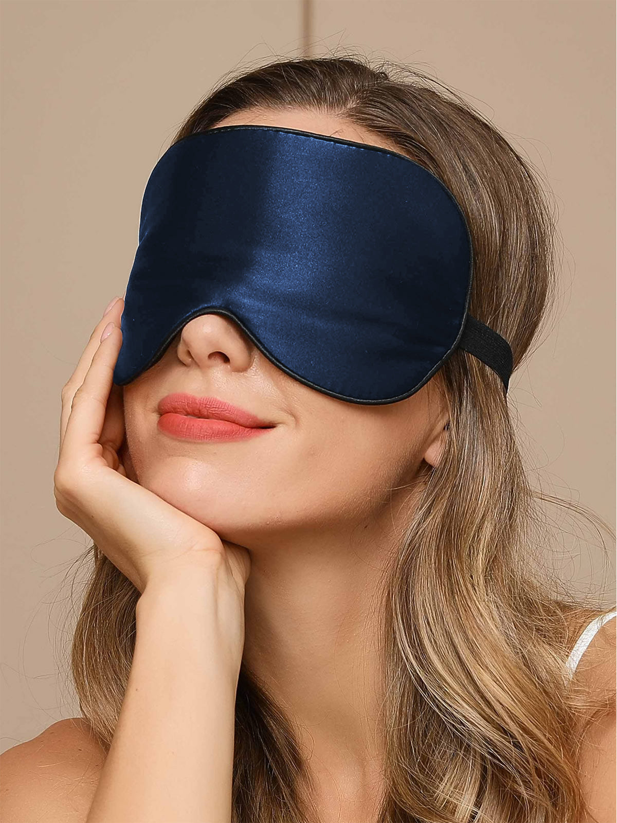 [Dark Blue] SilkSilky-AU 19Momme Pure Silk Eye Mask 002