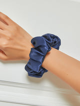 [Dark Blue] SilkSilky-AU Scrunchie 001
