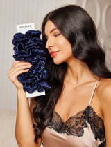 [Dark Blue] SilkSilky-AU Scrunchie 002