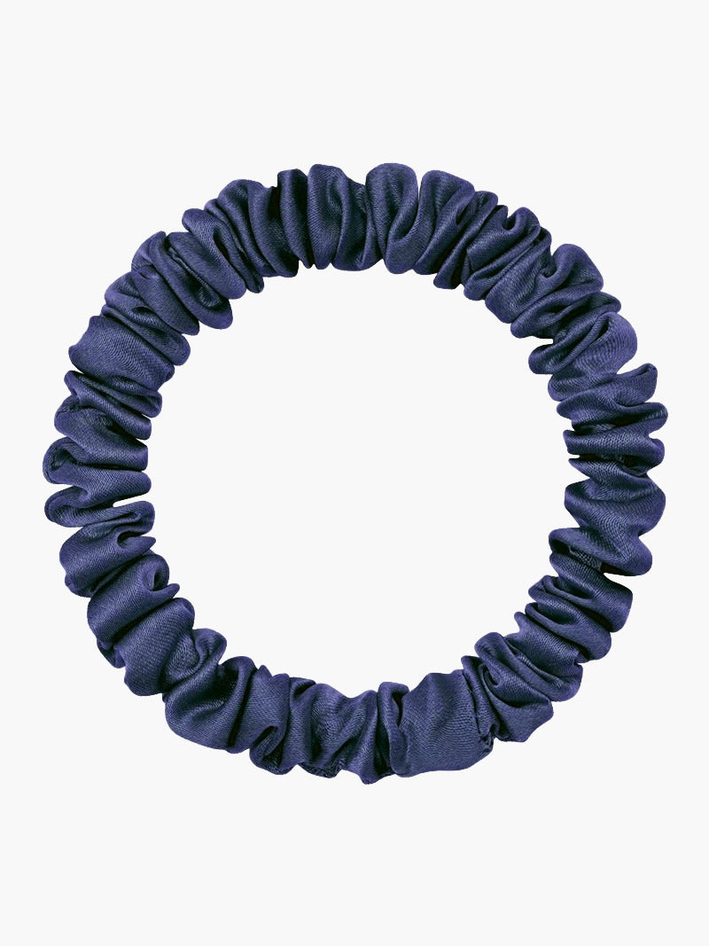 [Dark Blue] SilkSilky-AU 19Momme Scrunchie 004