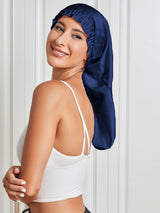 [Dark Blue] SilkSilky-AU Pure Silk Sleep Cap 004