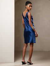 [Dark Blue] SilkSilky-AU Sleeveless Scoop Neck Dress 002