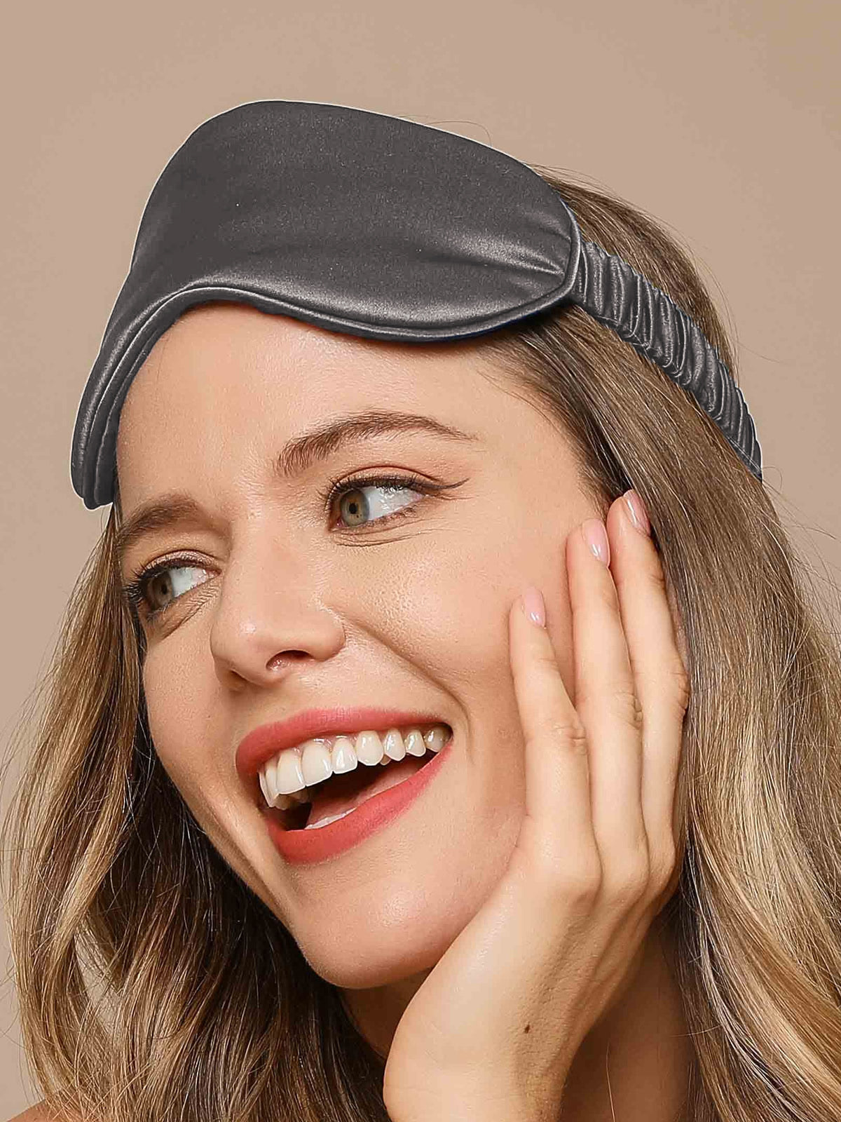 [Dark Gray] SilkSilky-AU 19Momme Pure Silk Eye Mask 005