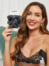 [Dark Gray] SilkSilky-AU Scrunchie 002