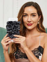[Dark Gray] SilkSilky-AU Scrunchie 002