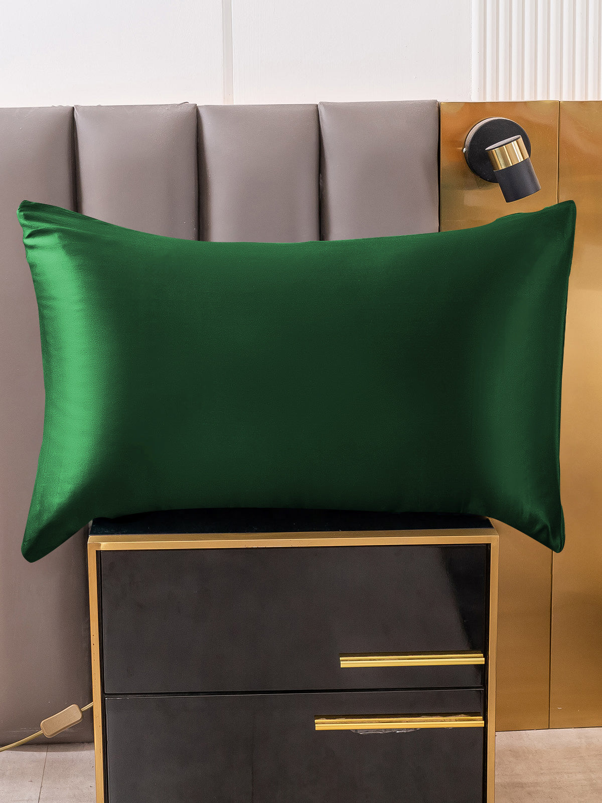 [Dark Green] SilkSilky-AU 19Momme Pure Silk Pillowcase 001