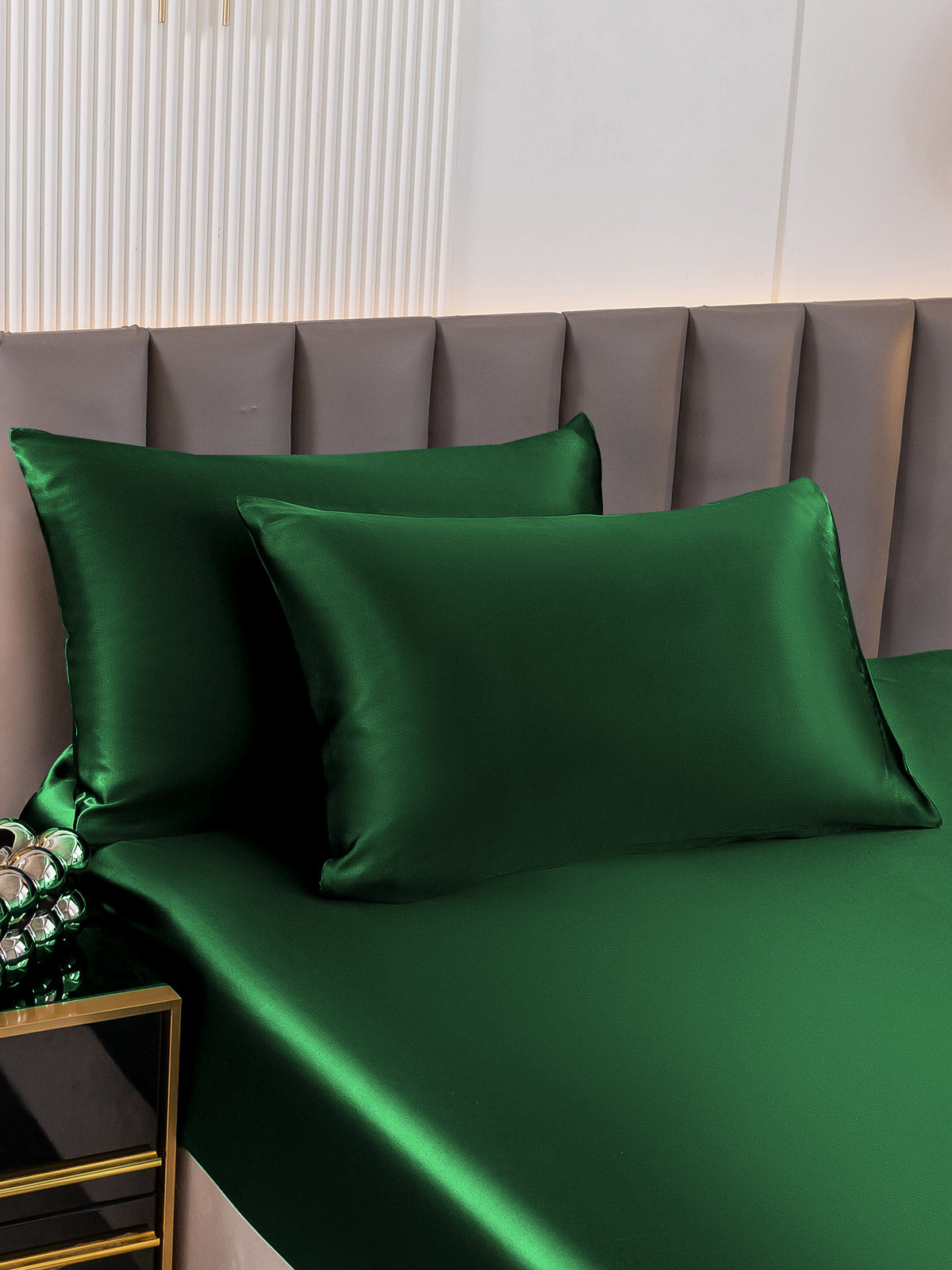 [Dark Green] SilkSilky-AU 19Momme Pure Silk Pillowcase 001
