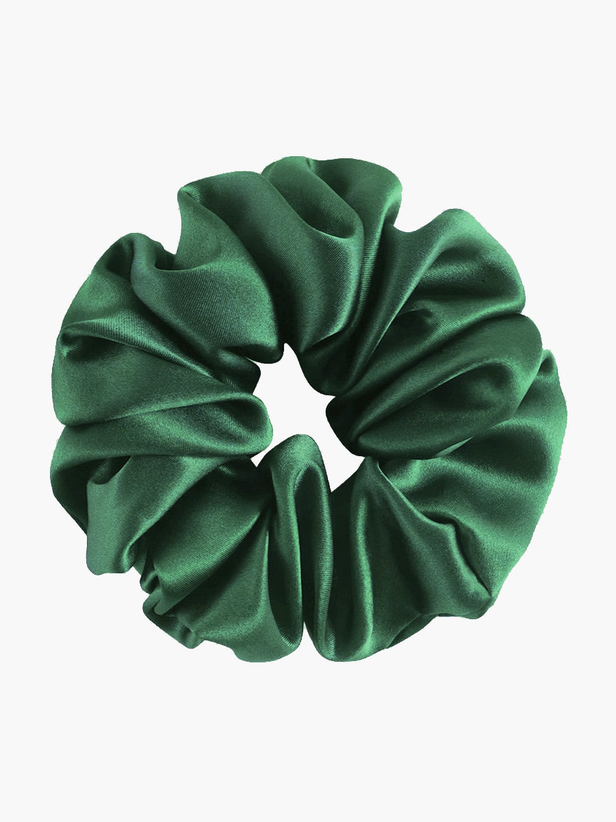 [Dark Green] SilkSilky-AU 19Momme Pure Silk Scrunchie 003