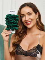 [Dark Green] SilkSilky-AU Scrunchie 002