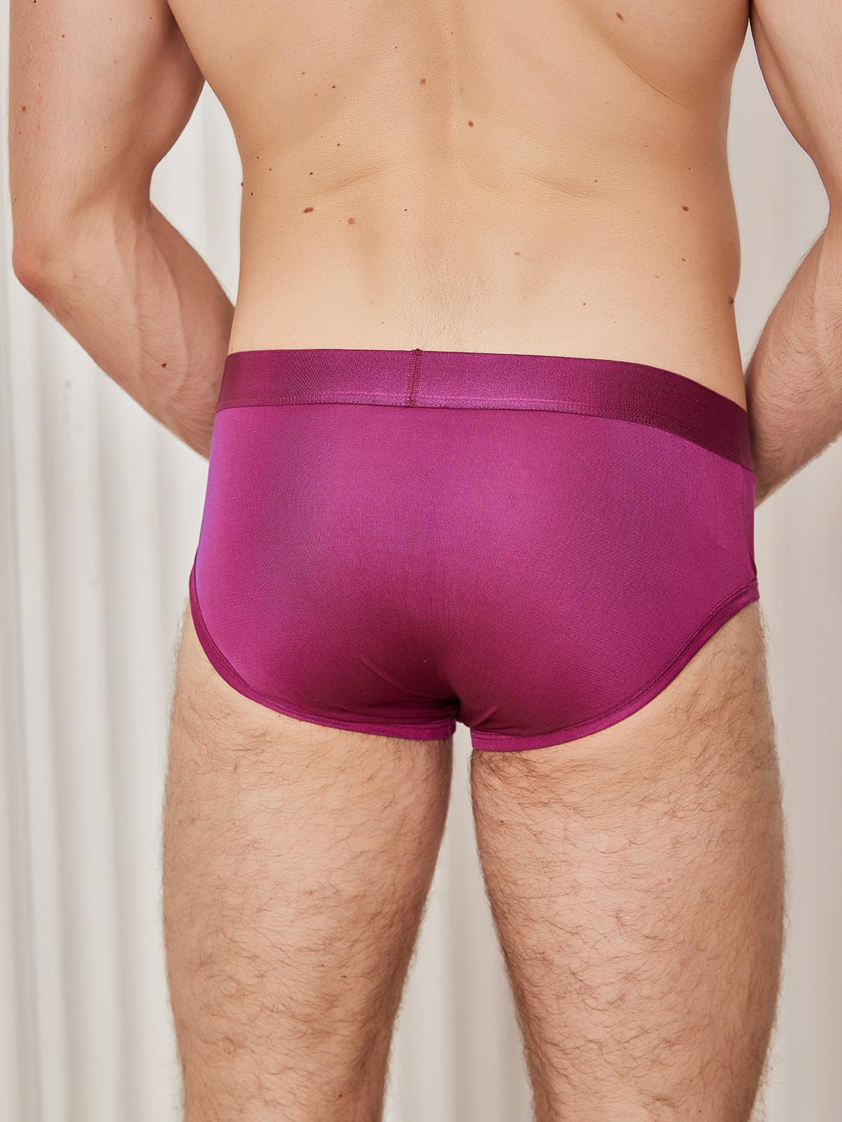 [Dark Red] SilkSilky-AU Silk Knitted Mens Underwear 004
