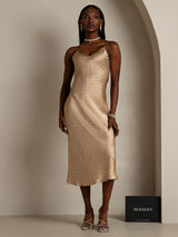 [Floral] SilkSilky-AU Sleeveless V Neck Dress 006