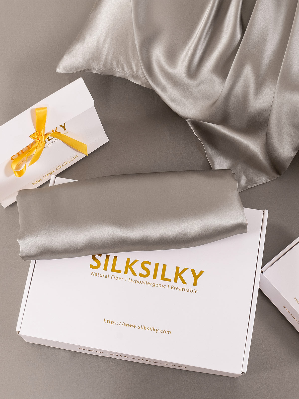 [Gray] SilkSilky-AU 19Momme Pure Silk Pillowcase 008