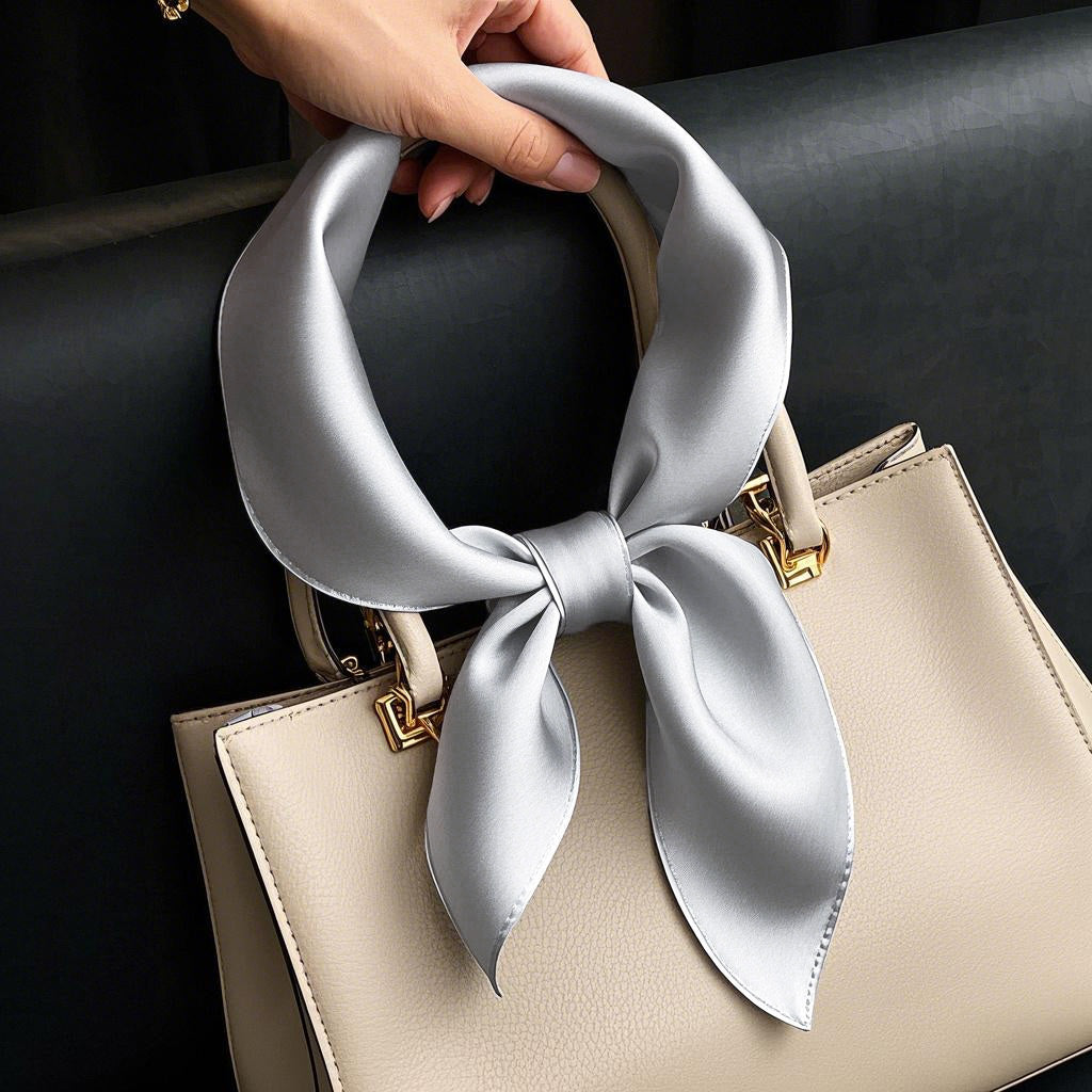 [Gray] SilkSilky-AU Pure Silk Scarf 002