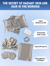 [Gray] SilkSilky-AU 19Momme Pillowcase Set 002