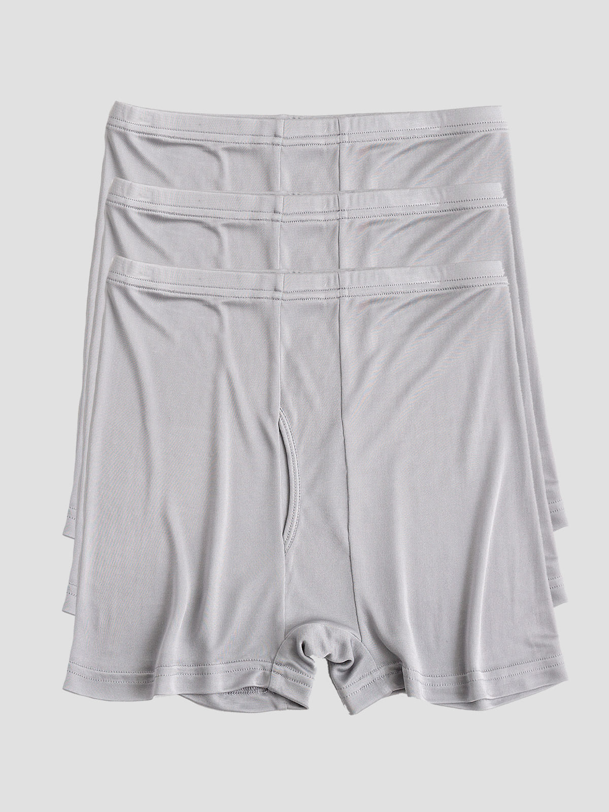 [Gray] SilkSilky-AU 100% Silk Jersey Men's Underwear 002