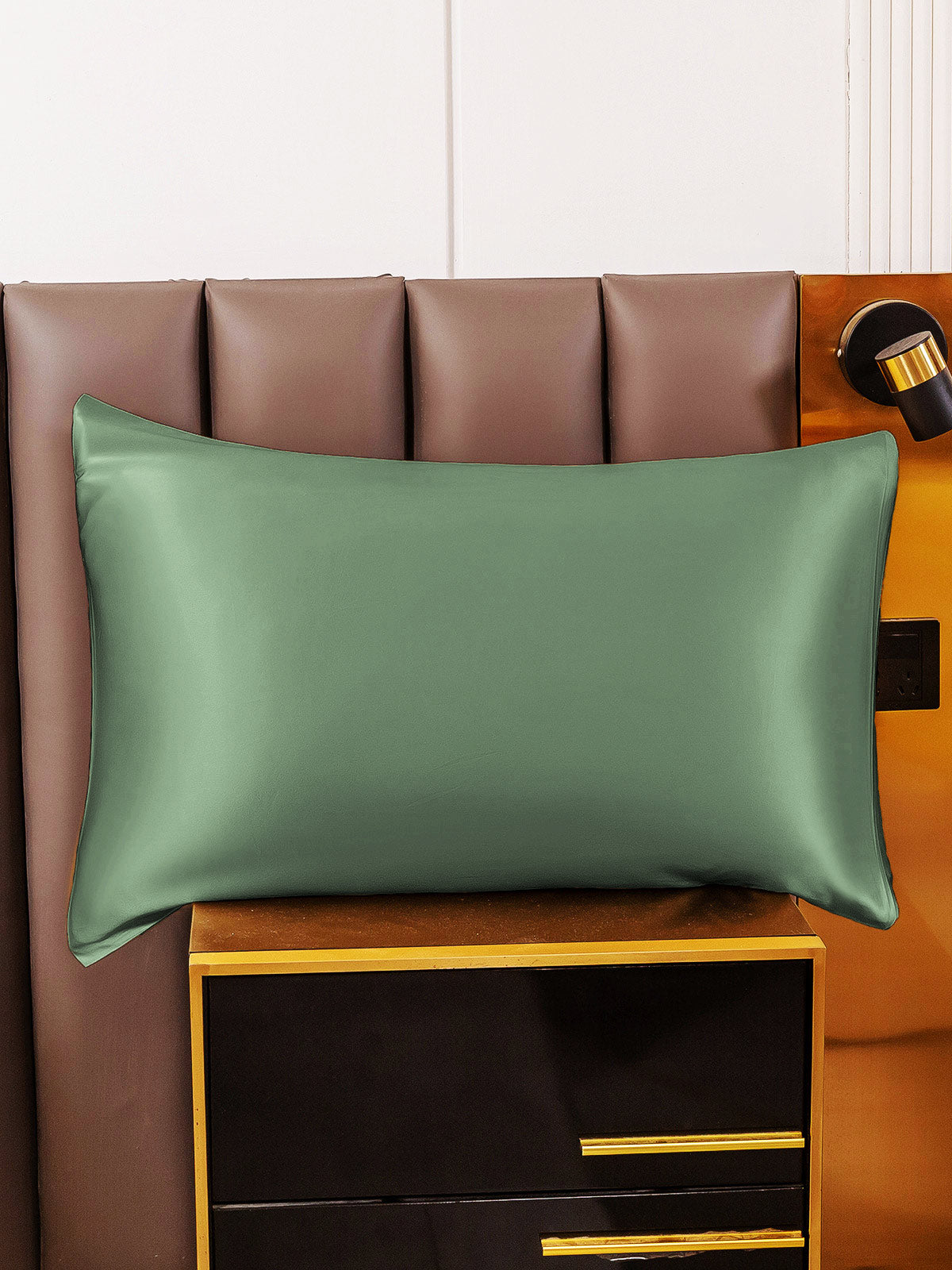 [Grayish Green] SilkSilky-AU 30Momme Pure Silk Pillowcase 001
