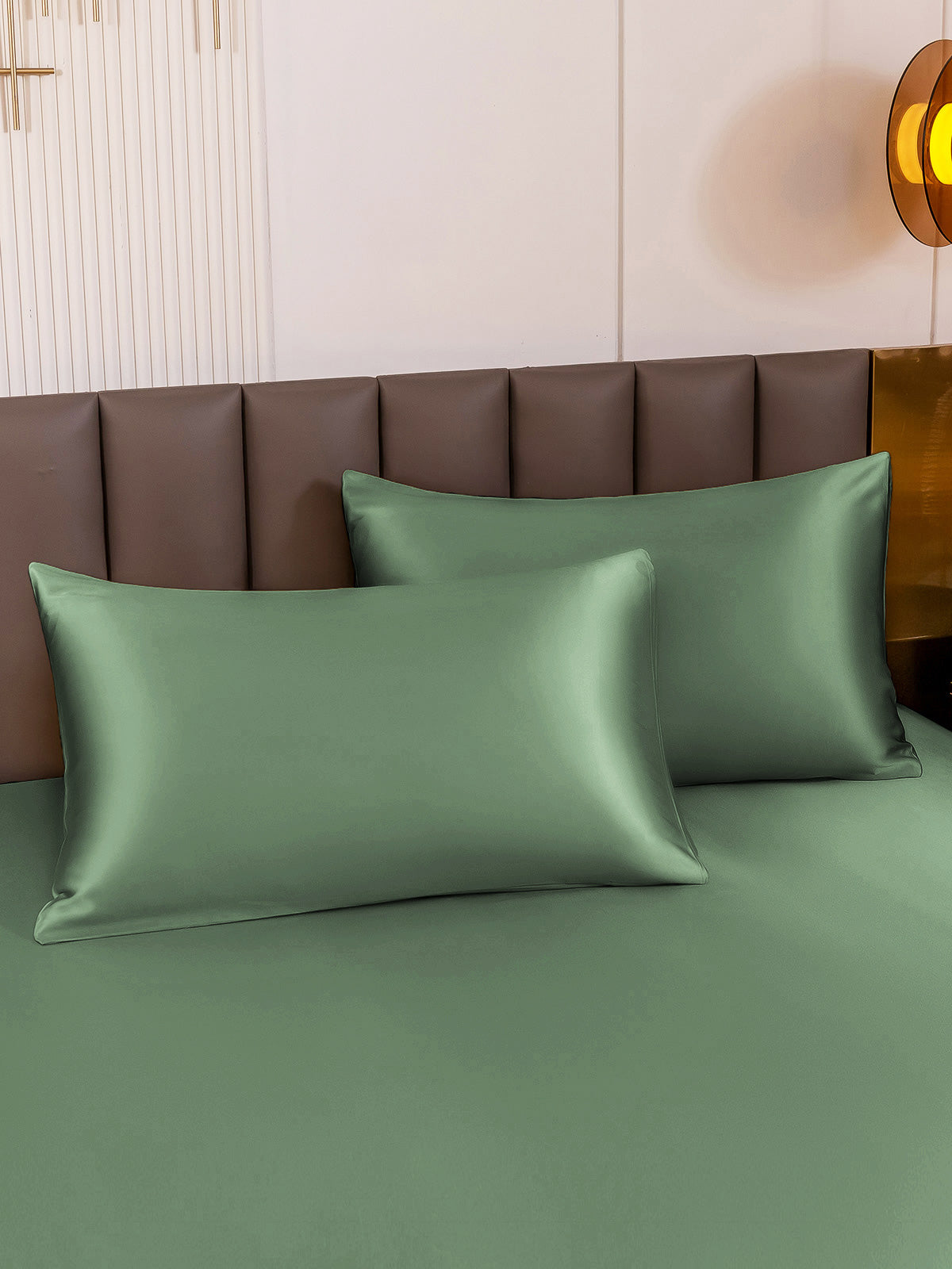 [Grayish Green] SilkSilky-AU 30Momme Pure Silk Pillowcase 001