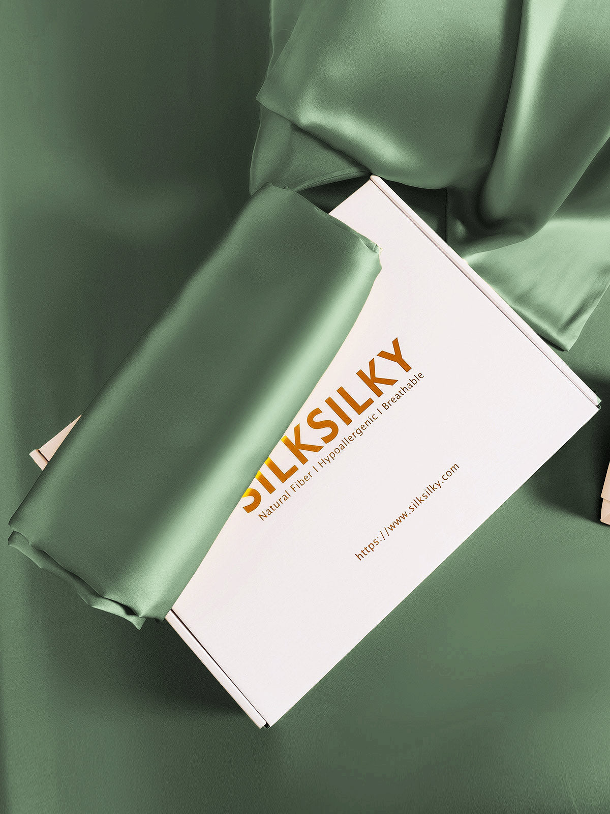 [Grayish Green] SilkSilky-AU 30Momme Pure Silk Pillowcase 007