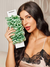 [Green] SilkSilky-AU Scrunchie 002