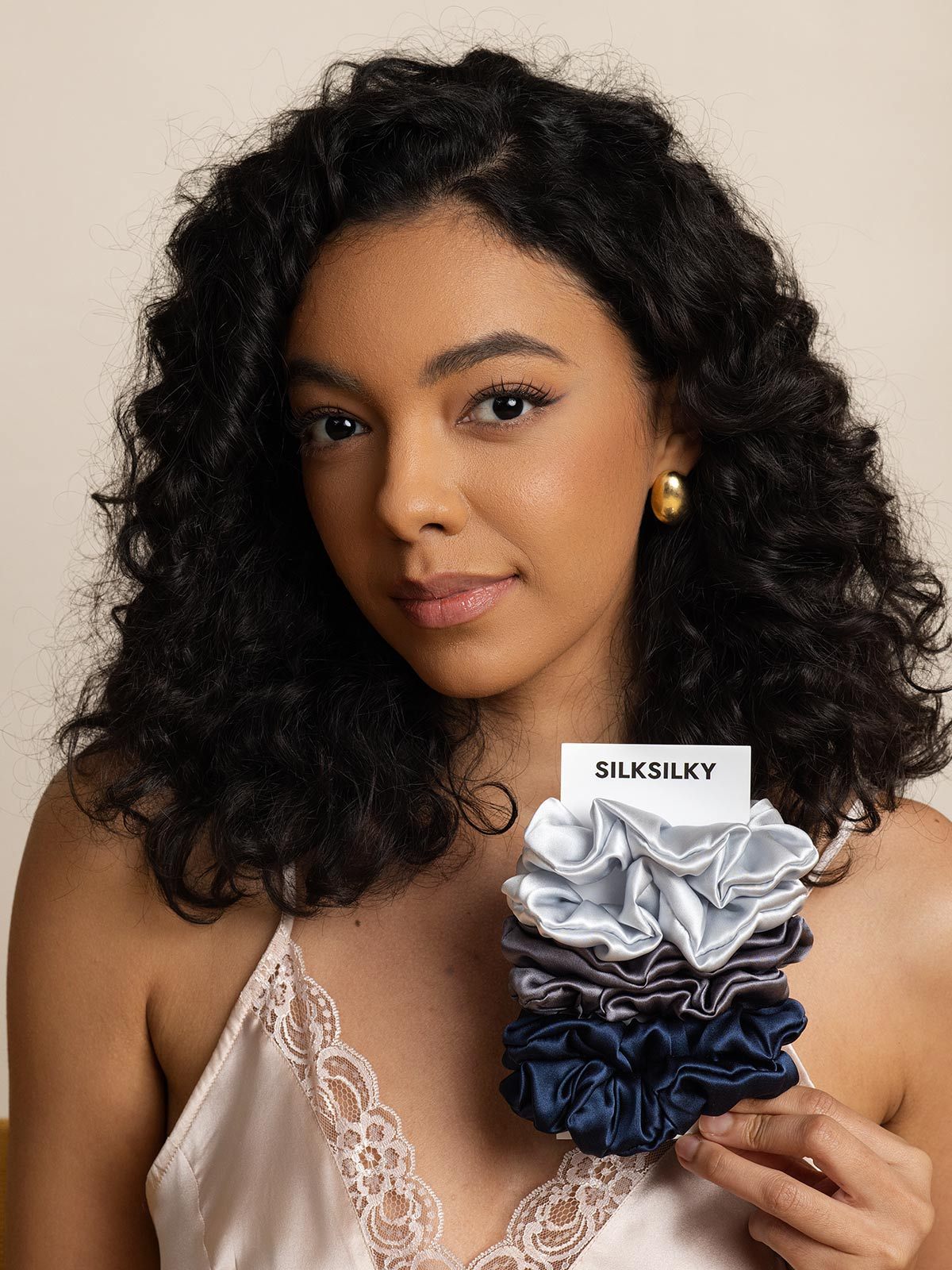 [Group1] SilkSilky-AU Pure Silk Scrunchie 004