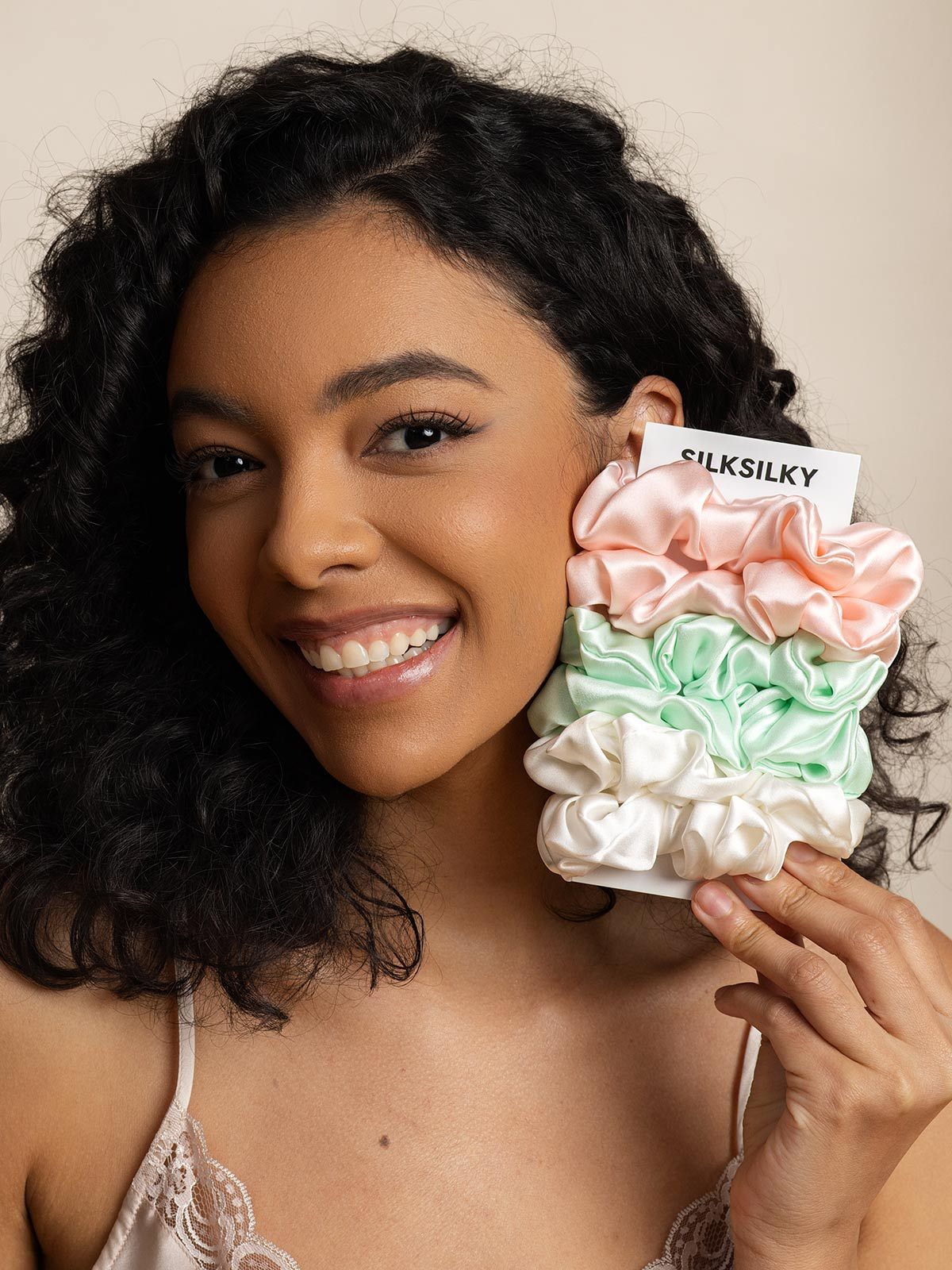 [Group2] SilkSilky-AU Pure Silk Scrunchie 005