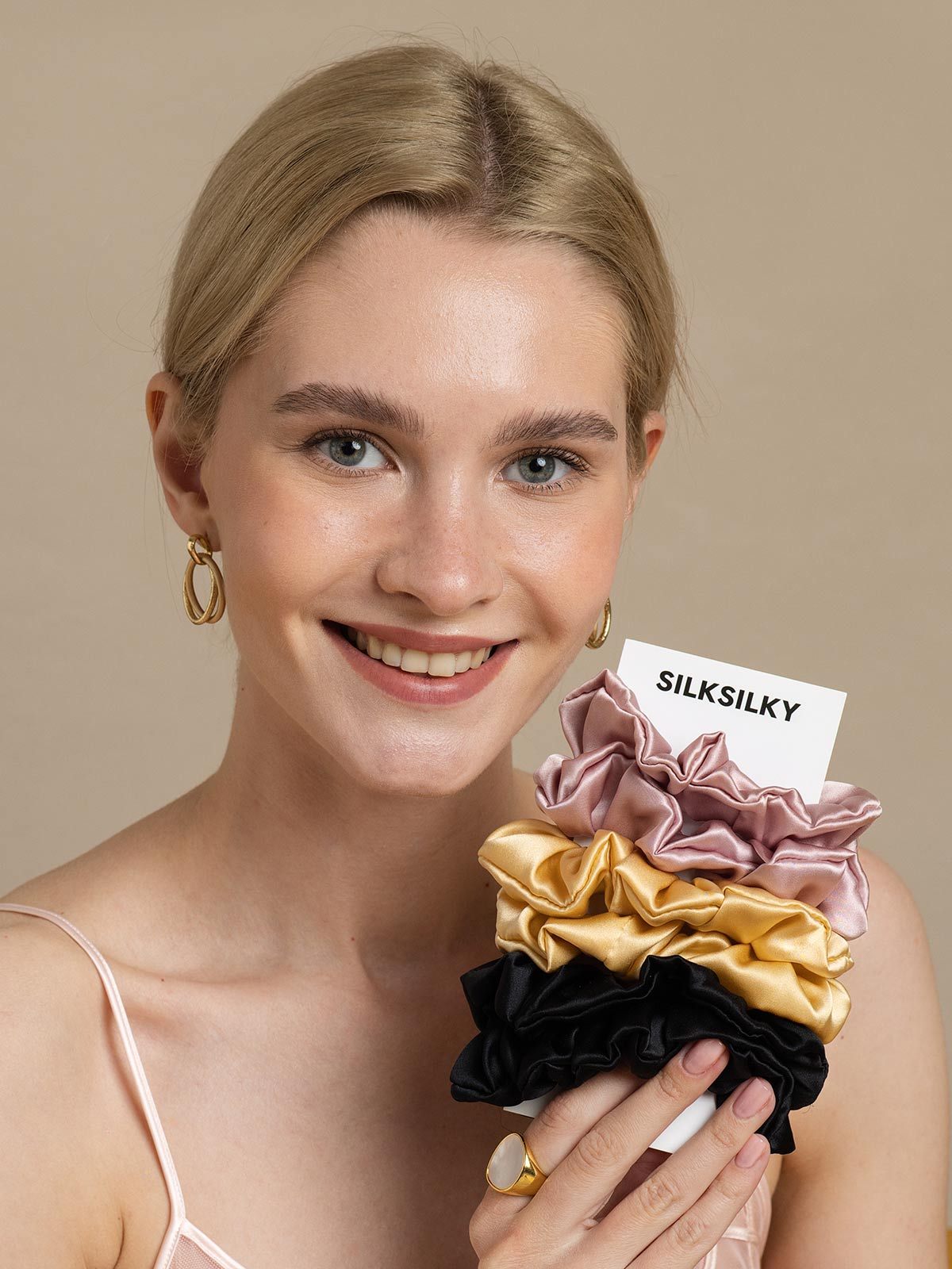 [Group] SilkSilky-AU Pure Silk Scrunchie 005