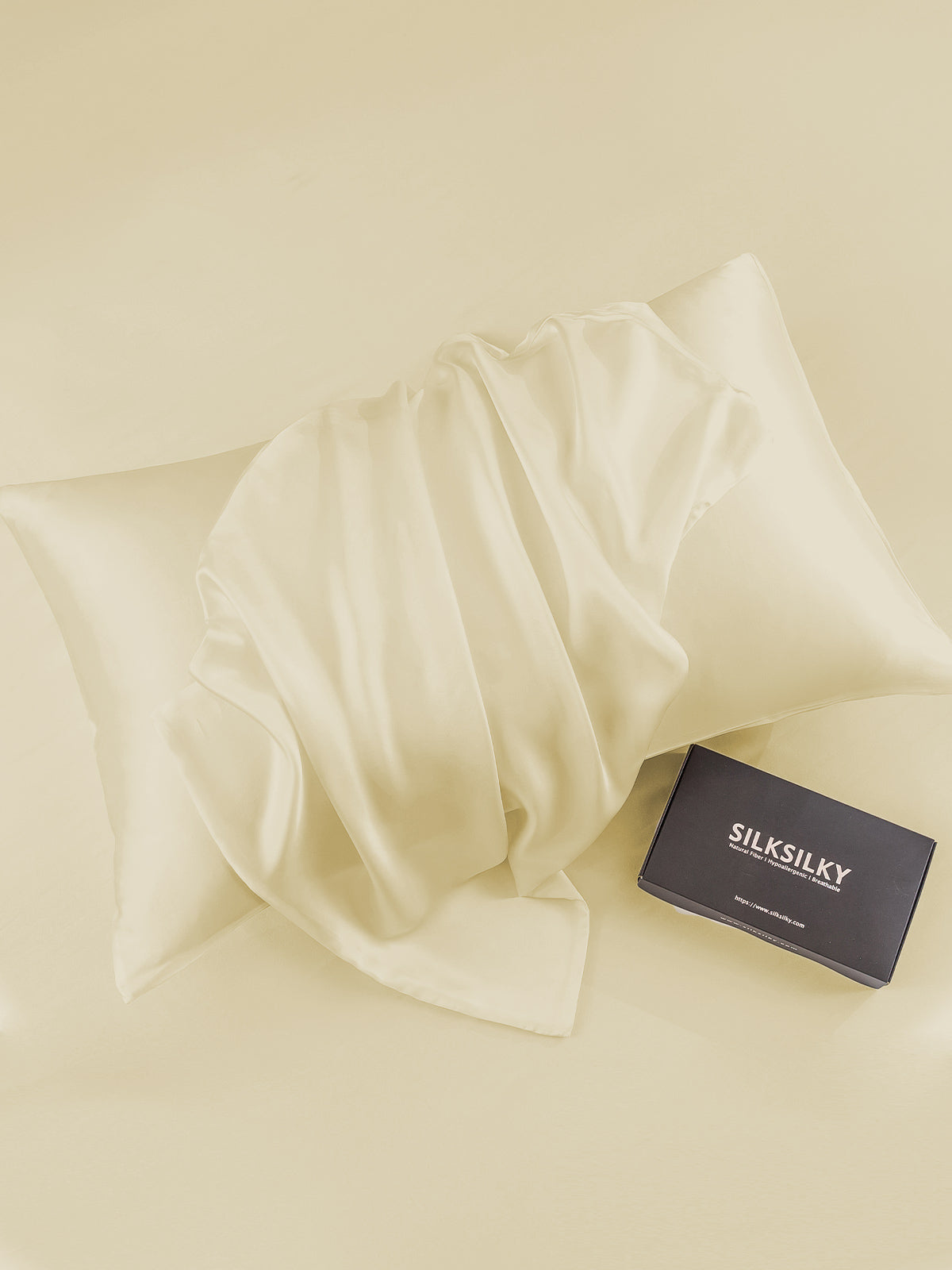 [Ivory] SilkSilky-AU 30Momme Pure Silk Pillowcase 005