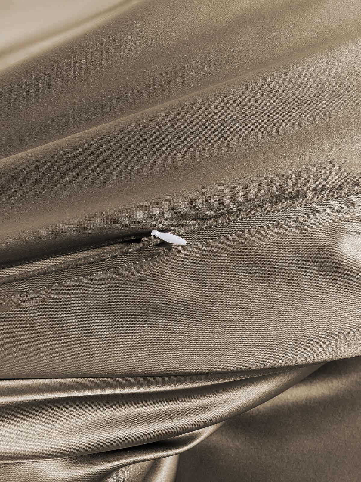 [Khaki] SilkSilky-AU 19Momme Pure Silk Bedding Set 005