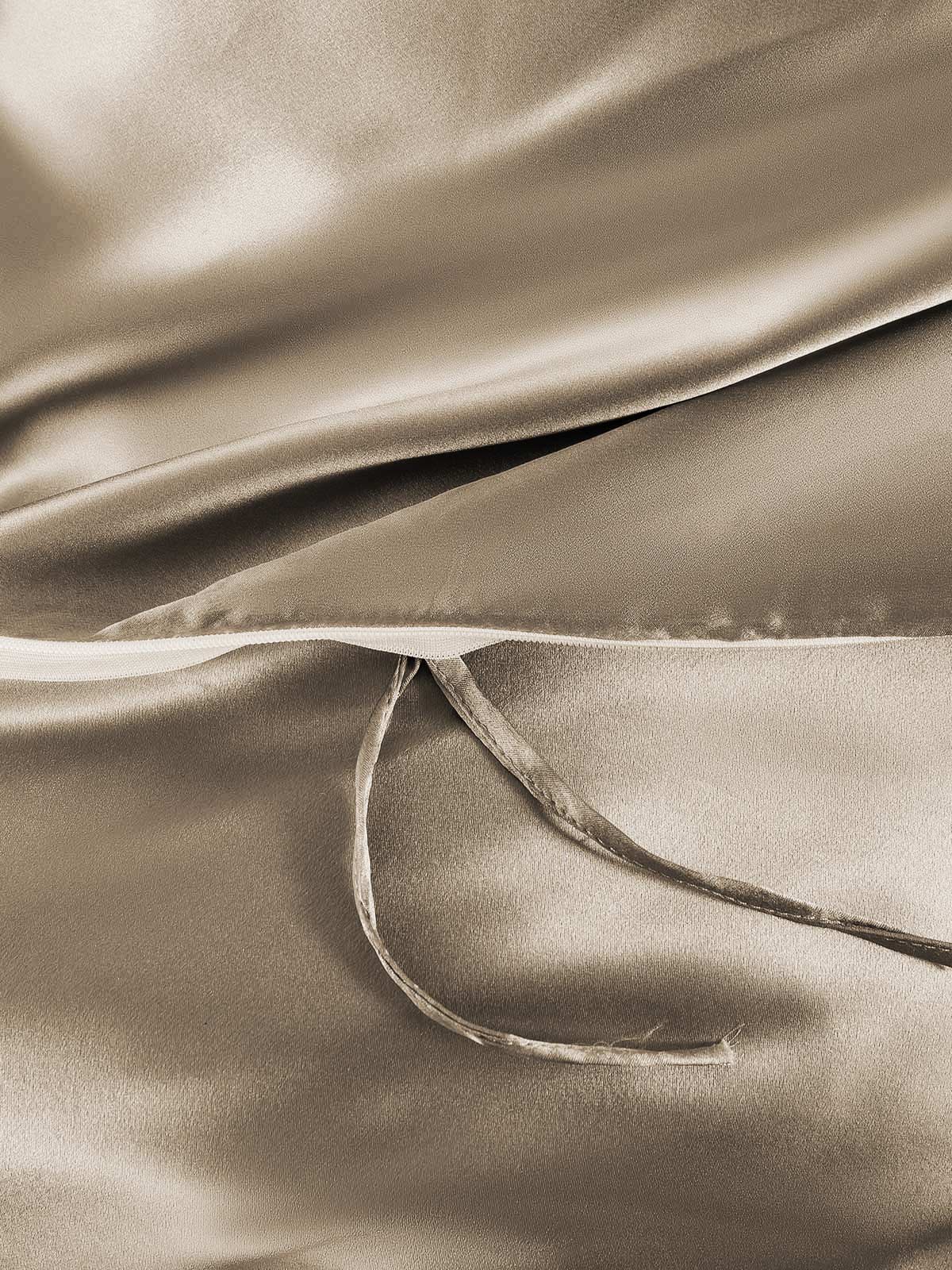 [Khaki] SilkSilky-AU 19Momme Pure Silk Bedding Set 006