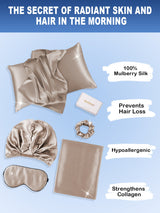 [Khaki] SilkSilky-AU 19Momme Pillowcase Set 002