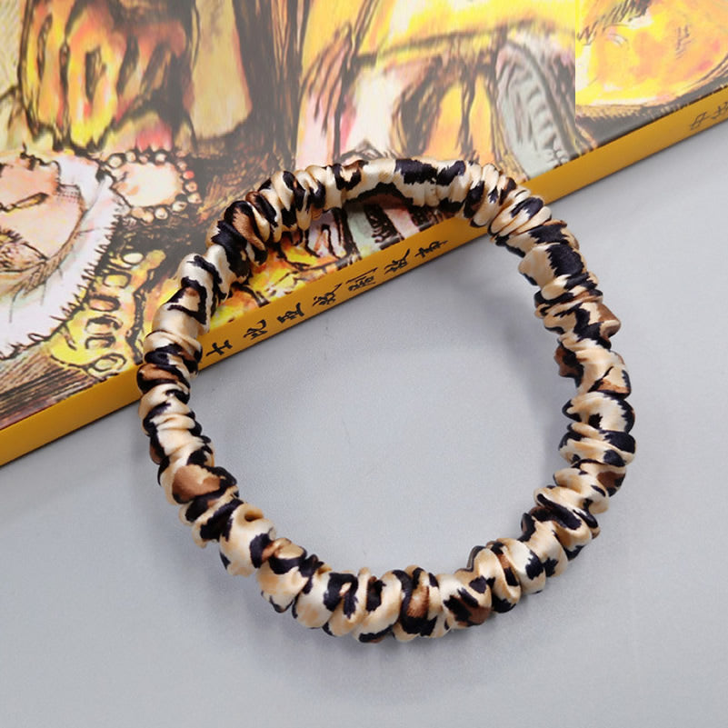 [Leopard] SilkSilky-AU Pure Silk Scrunchie 005