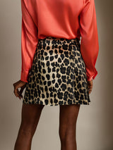 [Leopard] SilkSilky-AU Pure Silk Wrap Skirt 002,
