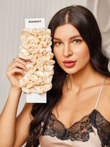 [Light Beige] SilkSilky-AU Scrunchie 001