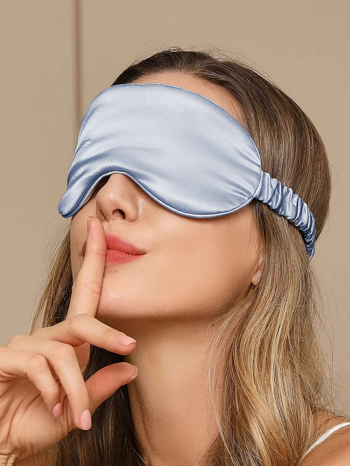 [Light Blue] SilkSilky-AU 19Momme Pure Silk Eye Mask 003
