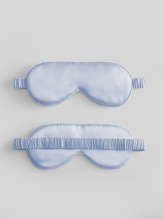 [Light Blue] SilkSilky-AU 19Momme Pure Silk Eye Mask 004